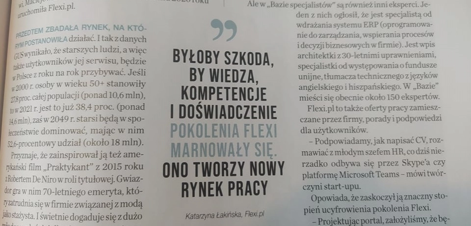 Potencjał Portalu Flexi, czyli Katarzyna Łakińska w Forbes!