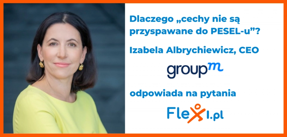 Dlaczego „cechy nie są przyspawane do PESEL-u”? Wywiad z Izabelą Albrychiewicz, CEO polskiego oddziału GroupM, kandydatką w Plebiscycie „21 Osób Flexi na XXI wiek”