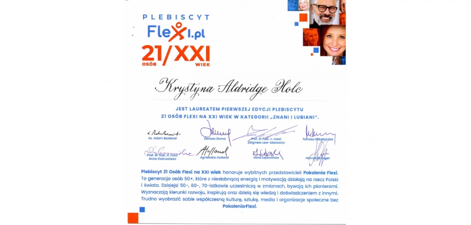 #Poznaj Laureatów Plebiscytu – Krystyna Aldridge Holc