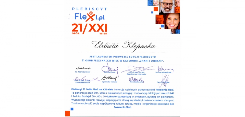 #Poznaj Laureatów Plebiscytu – Elżbieta Klepacka
