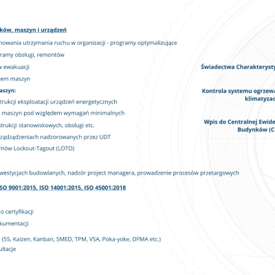 Consulting techniczny, audyty ISO i inne