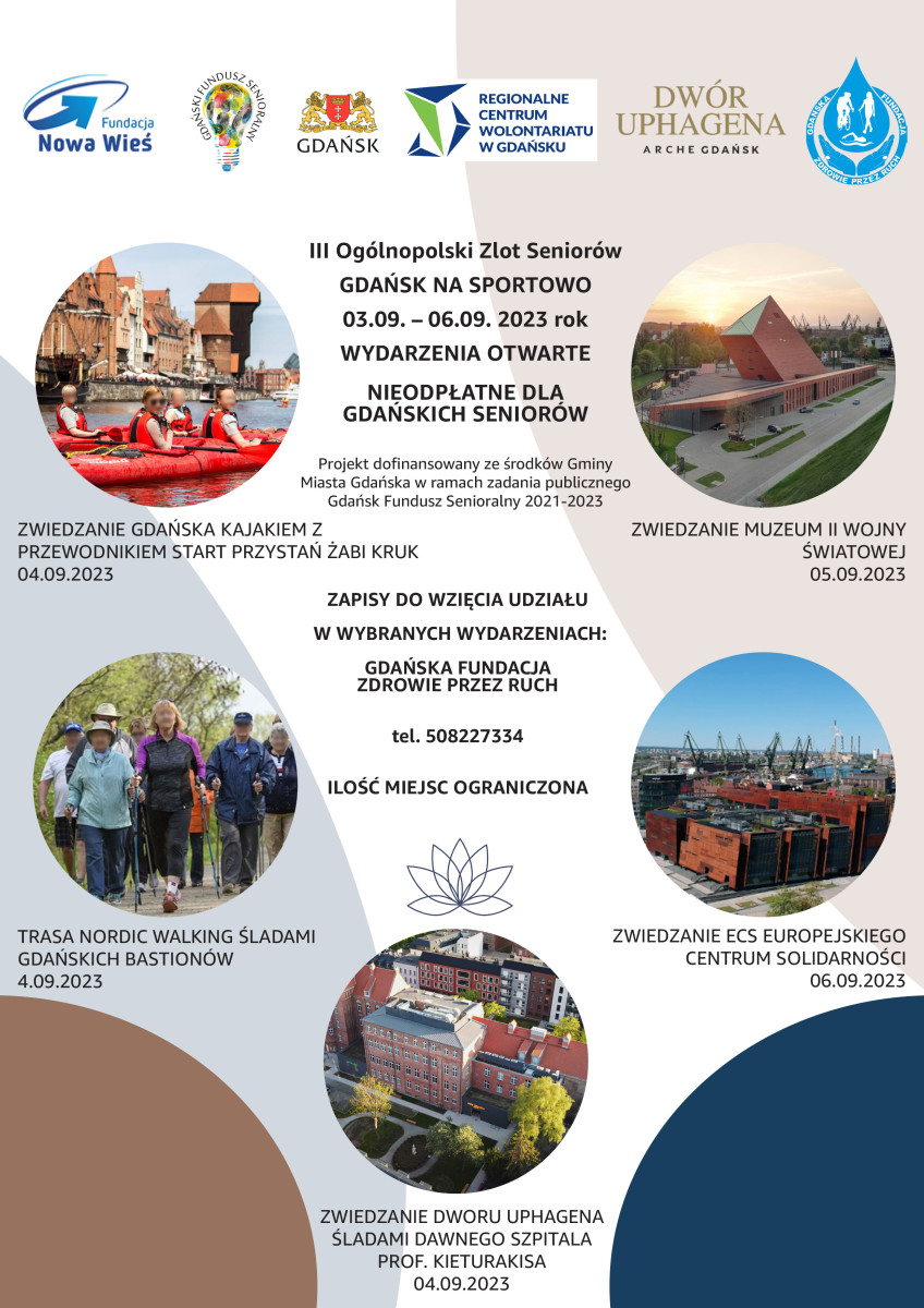 III Ogólnopolski Zlot Seniorów „Gdańsk na sportowo” na terenie miasta w dniach 3-6 września 2023